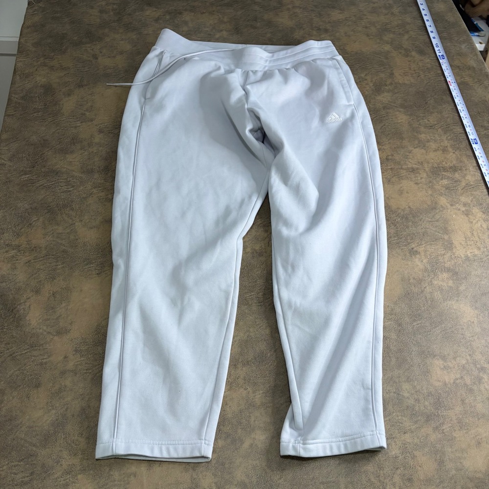Adidas‎ Sweatpants Womens 2XL White Recycled Polyester Drawstring JC6021